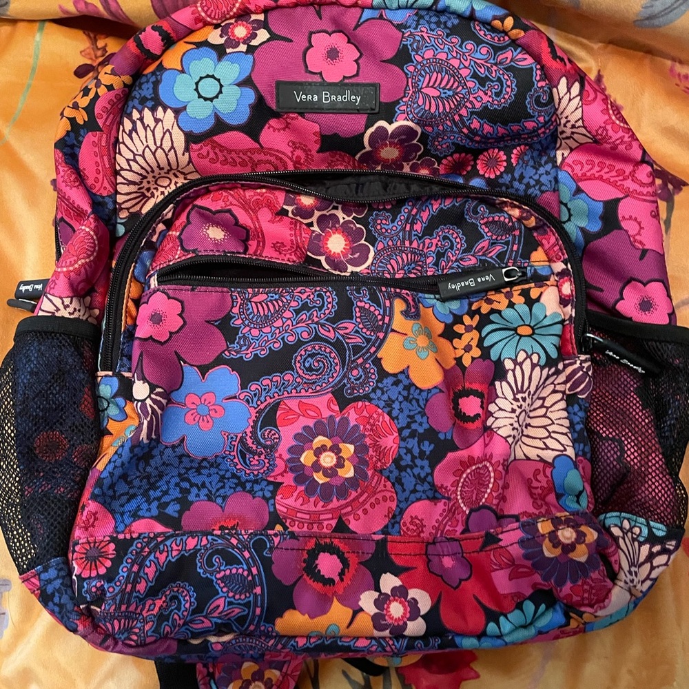 Vera Bradley Backpack Great Condition Floral Bright Colors